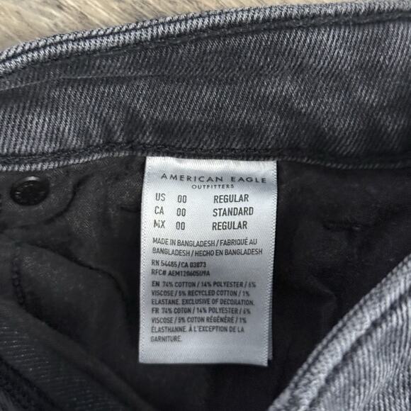 American Eagle Black Mom Jean – Women’s Size 00 Regular Stretch - Picture 6 of 10